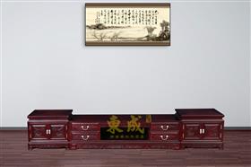 东成红木如意宝座三合一地柜