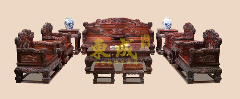 东成红木松鹤沙发