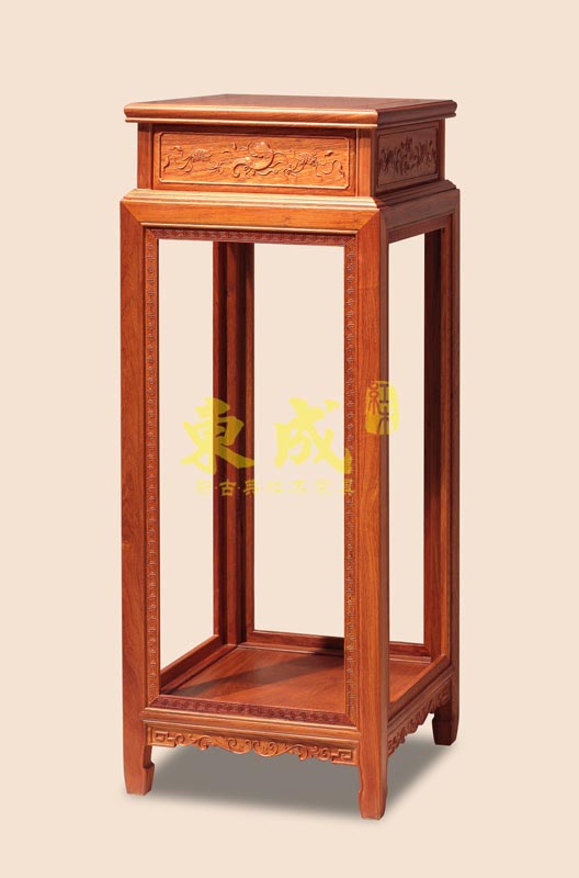 东成红木四方花架