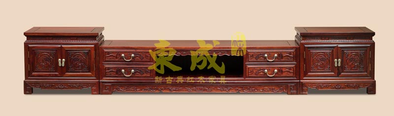 东成红木如意宝座三合一地柜